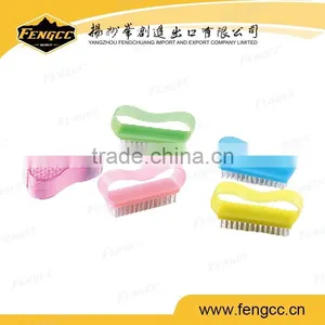 High Quality Transparent Plastic Small Handle Cleaning Bath Brush thumbnail-3