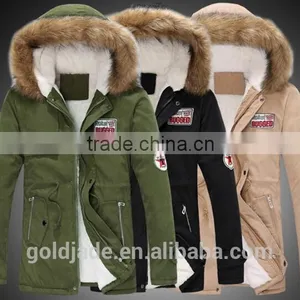 2016 Wholesale Winter Clothing Men Style Fashion Custom Casual Thick Army Green Winter Down Jacket Men thumbnail-1