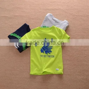 Baby Clothes Boy 14 Years Old Saias Washed Applique Cotton Short-sleeve Tee thumbnail-2