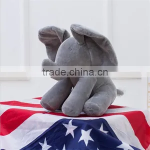 New Arrivel t Plush Elephant Electric Musical Elephant Doll Plush Elephant With Moving Ear thumbnail-1