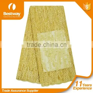 Plain Color African Lace Fabrics Fancy Beautiful Embroidered Dress French Lace With Big Beads FL0248 thumbnail-2