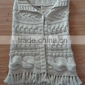 Girls' Cable -Knit Sleeveless Kids Sleeveless Sweater (BKN1496) thumbnail-1