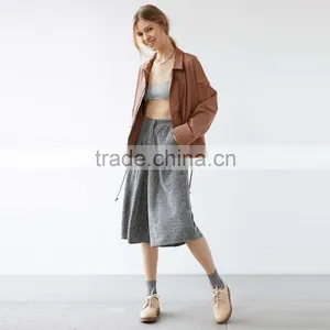 Plain Girls Jacket Loose Style Fashion Design With Zipper thumbnail-6