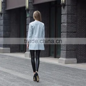 New Fashion Suede Jacket Long Coat for Ladies Women's Long Washed Elegant Coat thumbnail-3
