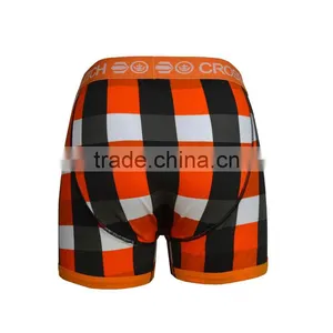 OEM Check Print Man's Underwear Boxer Briefs High Quality Cotton thumbnail-3