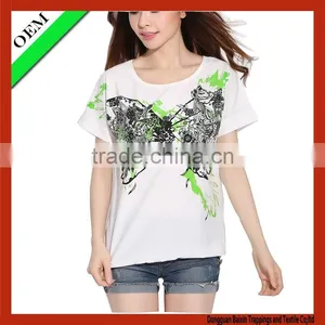 2015Customer 100% Cotton T-shirt Women Print T-shirt OEM thumbnail-1