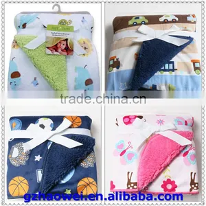 Wholesale Thickened Printed Fleeces Baby Blanket in Guangzhou thumbnail-3