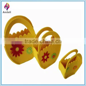 High Quality Felt Fabric Flower Storage Bag for Kids thumbnail-1