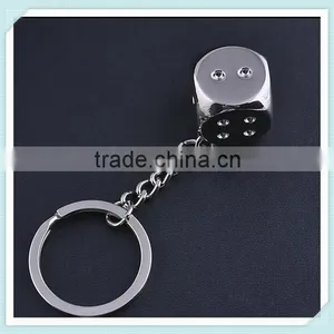 3D Dice Keychains Novelty Metal Keyrings Gifts thumbnail-2