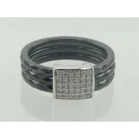 Ceramic Silver Ring thumbnail-1