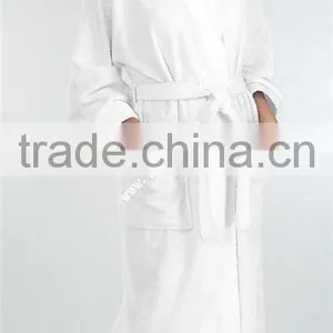 Kimono Collar 100% Cotton Terry Bathrobe Customer Logo thumbnail-2
