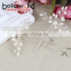 Bride Wedding Headcomb Pearl Hair Fork Wedding Accessories thumbnail-1