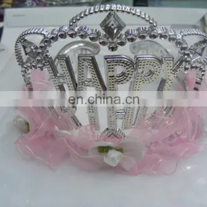 Party Carnival Cheap Child Small Plastic Flower Princess Crown for Girls PH-0014 thumbnail-1