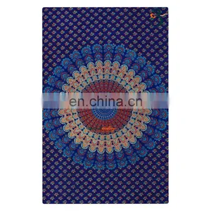 Indian Mor Tapestry Mandala Turquoise Color Design Bohemian Mandala Tapestry thumbnail-2