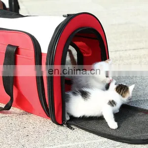 Cat Carrier Soft-Sided Pet Travel Carrier for Cats,Dogs Comfort Portable Foldable Pet Bag Airline Approved thumbnail-6
