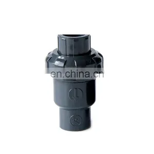 Gray Color DIN Standard DN40 PVC Ball Check Valve Manufacturer thumbnail-1