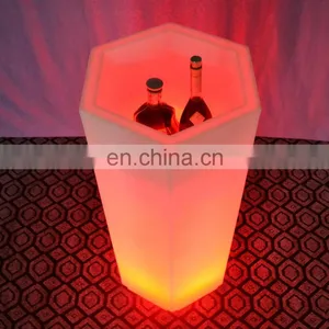 Plastic Beer Wine Vodka Champagne Rechargeable Flashing Led Ice Bucket for Promotion thumbnail-4
