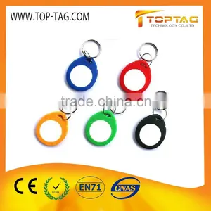 Customized Logo Printed Small Plastic M1 S50 Rfid Key Tag For Access Control thumbnail-1