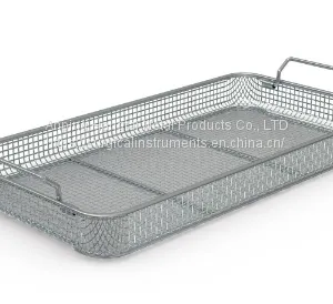 Wire Mesh Screen Baskets Stainless Steel Instrument Trays thumbnail-1
