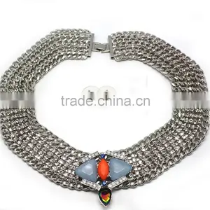 Newest Fashion 2015 High Quality Set Jewelry Wholesale Dubai Gold Jewelry Set Imitation Diamond Jewelry Set thumbnail-1