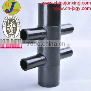 Junxing Pe Geothermal Fittings Six-way Reducing Tee thumbnail-1