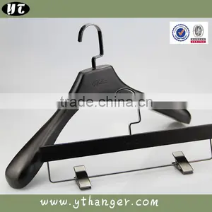 HA6794 Durable Solid Wood Tops Hanger Bottom Velvet Pants Hanger thumbnail-2