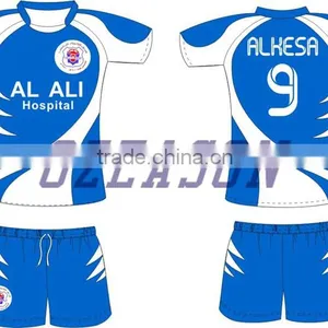2016 Hot Sale Latest Custom Soft High Quality Sublimation Kids Rugby Jersey thumbnail-2
