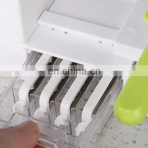 Manual Chopper Kitchen Plastic Hand Tabletop Cutter Fruit Peeler Multipurpose Spiral Vegetable Slicer thumbnail-4