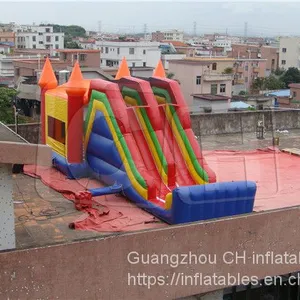Inflatable Combo With Dry Slide Jumper Bouncer Bounce House Art Panels For Sale Outdoor Bouncy Castle thumbnail-3