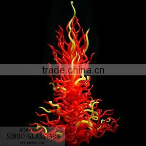 Red Decorative Art Murano Glass Sculpture thumbnail-1