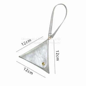 PU Triangle Coin Purse Storage Bag Mini Handbag Customizable LOGO thumbnail-1