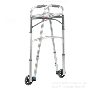 Rollator Walker Arc Shape Dual Button Folding Walker With 2 Wheels thumbnail-5