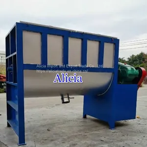 Stainless Steel U Shaped Horizontal Screw Mixer Horizontal Ribbon Mixer thumbnail-1