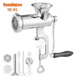 Tabletop Stainless Steel Manual Hand Meat Mincers Choppers Grinders #5 #8 #10 #22 #32 Produced by Bolex Cutlery China thumbnail-5