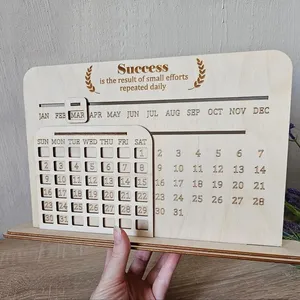 Customized Wooden Calendar DIY Handmade Home thumbnail-2
