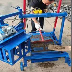 Small Mobile Auto Brick Making Machine Concrete Brick Laying Machine Cement Block Make Machine Brick Moulding Machine thumbnail-4