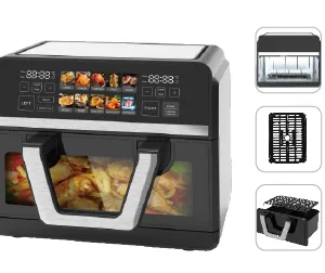 AirFryer Home Large Capacity Visual Color Screen Multifunctional（Wechat/whatsapp:008613510231336） thumbnail-1