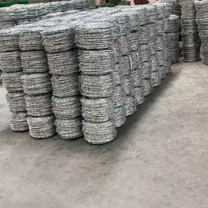 PVC Coated Barbed Wire Mesh With 15mm-30mm Barbed Length for Fencing thumbnail-2