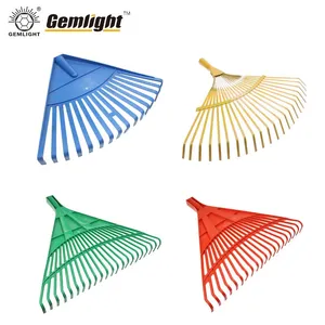 Garden Plastic Rake Lawn Rake Grass Rake Lightweight Wide Fan Head For Leaf Collection Lawn Garden Yard Cleaning Bulk Supply thumbnail-2