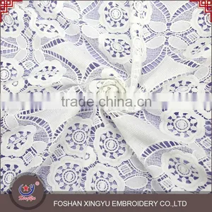 Sale High Quality Factory Water Soluble Micro Fiber Polyester Chemical Lace Fabric Decoration for Wedding Dress, Apparel thumbnail-6