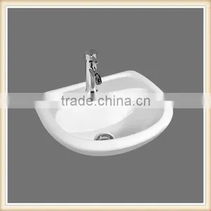 Wall Hung Ceramic Basin Sanitary Ware White Color Antique Bathroom Vanities thumbnail-1
