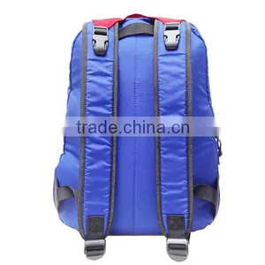Nylon + 600D Polyester Casual Red & Blue Color Backpack thumbnail-3