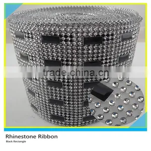 Plastic Diamante Rhinestone Ribbon Sew on 10 Yards 30 Rows Sivler Rhinestone Mesh Quality Choice thumbnail-4