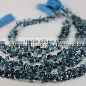 Wholesale Lodon Blue Topaz Faceted Pear Beads thumbnail-1