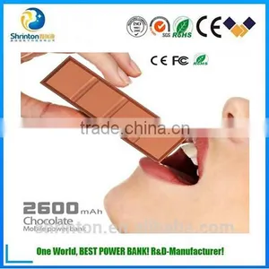 New Design Portable Chocolate Power Bank , Mini Power Bank 2600Mah For Mobile Phone thumbnail-1