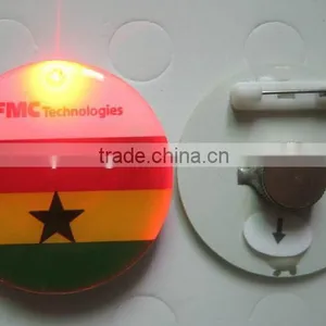 China Manufacturer Lapel Led Flashing Up Magnetic Pin, Safty Pin Badges thumbnail-1