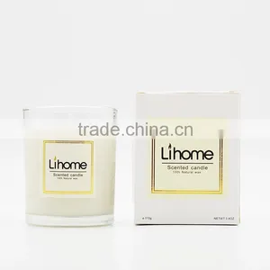 Personalized Scented Natural Soy Wax Candle in Glass Jar Can Custom Sticker ,printing Logo and Packaging Box and Glass Jar Size Supplier's Choice thumbnail-1