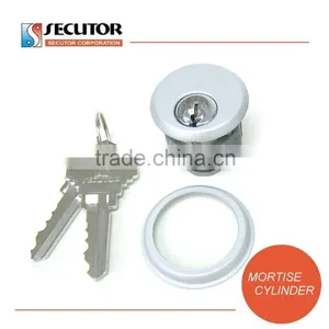 Global Door Controls Double Zinc Mortise Cylinder in Aluminum thumbnail-3