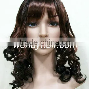 Wholesale Synthetic Hair Fashion Cosplay Wig Long Brown Party Wig thumbnail-1