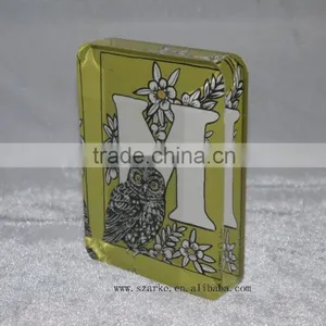 Acrylic Paperweight,acrylic Solid Alphabet Display Block With Back Printed Paper Sticker thumbnail-6